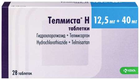 Телмиста Н табл. 12.5 мг+40 мг № 28