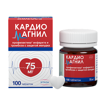Кардиомагнил табл. п.п.о. 75 мг + 15.2 мг № 100