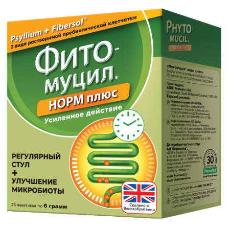 Фитомуцил Норм плюс пор. 6 г № 25 БАД