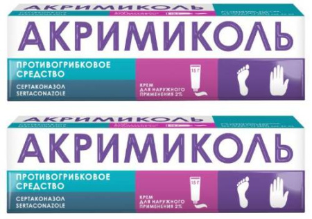 Акримиколь крем для нар. прим. 2 % 15 г
