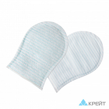 Рукавицы пропитанные рН нейтр. мылом однораз. для ухода за лежачими больными 25х17см № 20