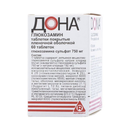 Дона табл. п.п.о. 750 мг № 60