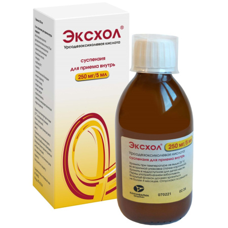 Эксхол сусп. для приема внутрь 250 мг/5 мл 250 мл