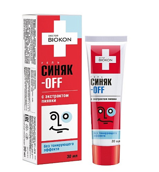 Синяк-oфф гель без тонир. эффекта Доктор Биокон 30 г Синяк-oфф гель без тонир. эффекта Доктор Биокон 30 г