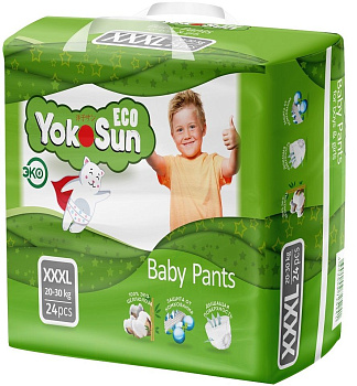 Подгузники-трусики ЙокоСан Эко XXXL 20-30 кг №24
