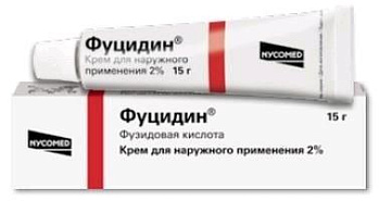 Фуцидин крем для нар. прим. 2 % 15 г Фуцидин крем для нар. прим. 2 % 15 г