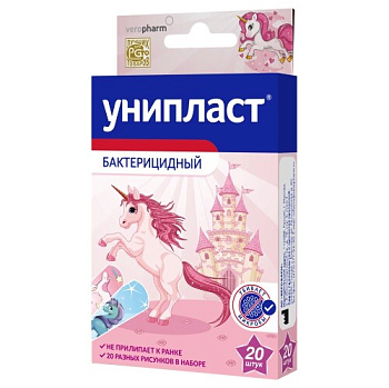 Лейкопластырь Унипласт набор № 20 Единороги Лейкопластырь Унипласт набор № 20 Единороги