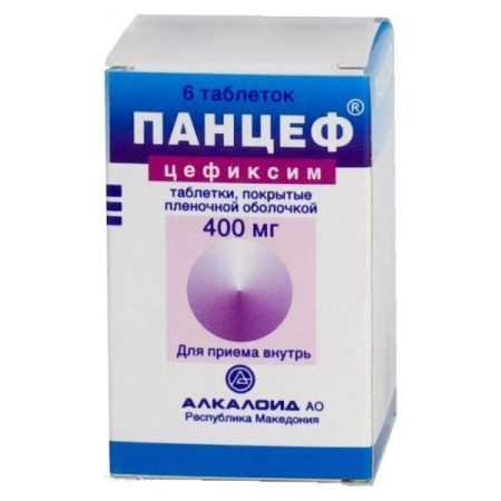 Панцеф табл. п.п.о. 400 мг N 6