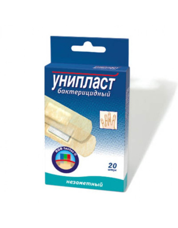 Лейкопластырь бактерицидный Унипласт 1.9х7.2 см № 20 незаметный