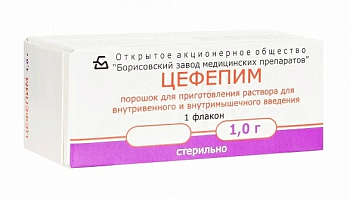 Цефепим пор. для приг. р-ра в/в и в/м введ. 1 г № 1 