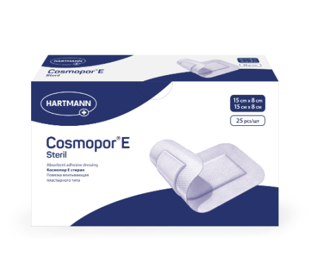 Повязка впитывающая пластырного типа Космопор Е стерил 15х8 см № 25