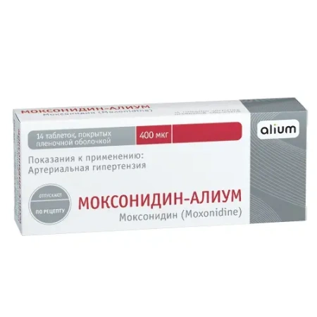Моксонидин-Алиум табл. п.п.о. 400 мкг № 14