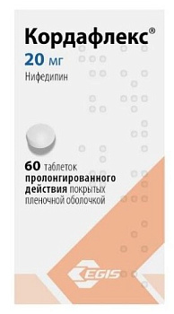 Кордафлекс табл. пролонг. д-я п.п.о. 20 мг № 60