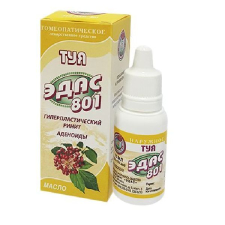 Туя Эдас-801 масло для местн. прим. гомеоп. 15 мл