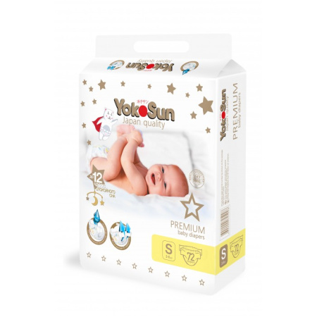 Подгузники ЙокоСан премиум S 3-6 кг № 72