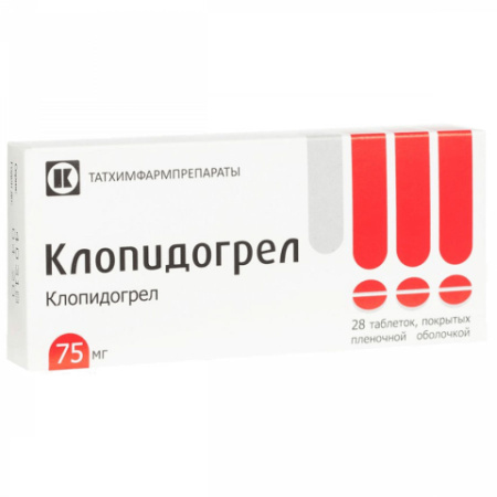 Клопидогрел  табл. п.п.о. 75 мг № 28