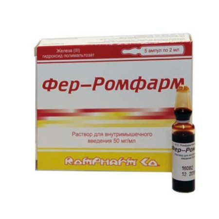 Фер-Ромфарм р-р в/м введ. 50 мг/мл 2 мл № 5