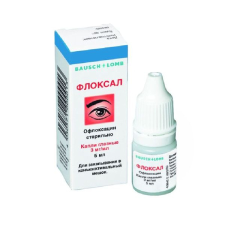 Флоксал капли глазн. 3 мг/мл 5 мл фл-кап.