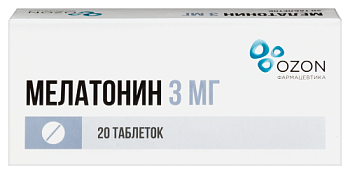 Мелатонин табл. п.п.о. 3 мг № 20