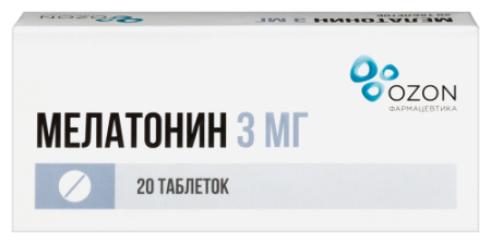 Мелатонин табл. п.п.о. 3 мг № 20