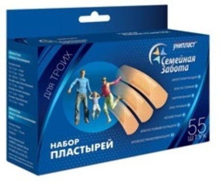 Лейкопластырь Унипласт набор семейная забота № 55