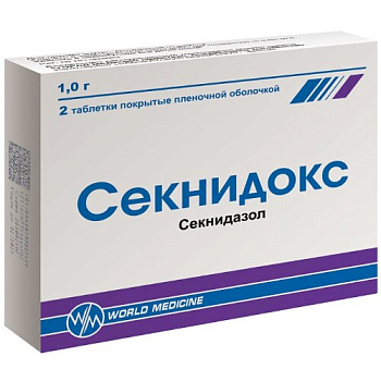 Секнидокс табл. п.п.о. 1 г № 2