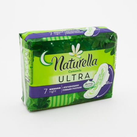Прокладки женские Натурелла ультра найт с крылышками №7 6 капель