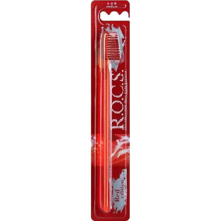 Зубная щетка Рокс Red-edition классическая средняя