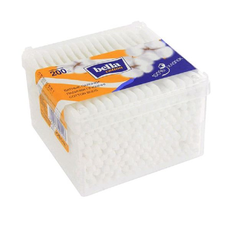 Ватные палочки Белла № 200 пласт. коробка