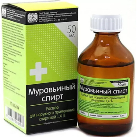 Муравьиный спирт р-р для нар. прим. спирт. 1.4% 50 мл