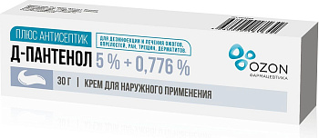 Д-Пантенол плюс антисептик крем для нар. прим. 5%+0.776% 30 г