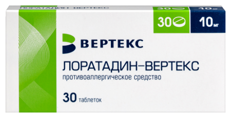 Лоратадин-Вертекс табл. 10 мг № 30