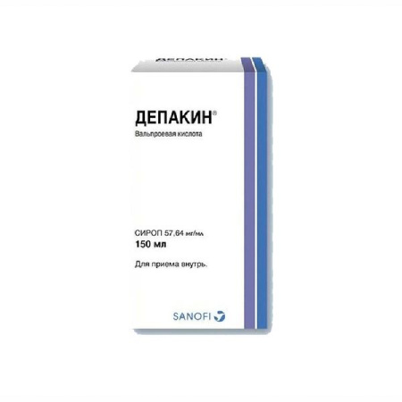 Депакин сироп 57.64 мг/мл 150 мл с шприцем дозировочным
