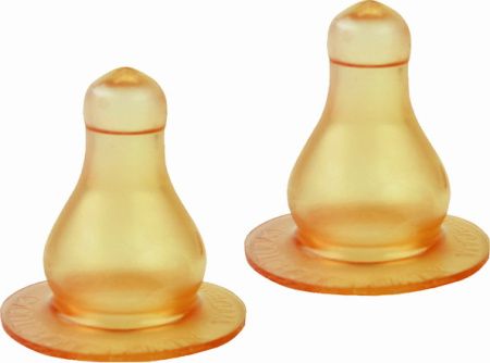 Соска Курносики латексная больш.х-образное отверст. 6+ 2 шт 