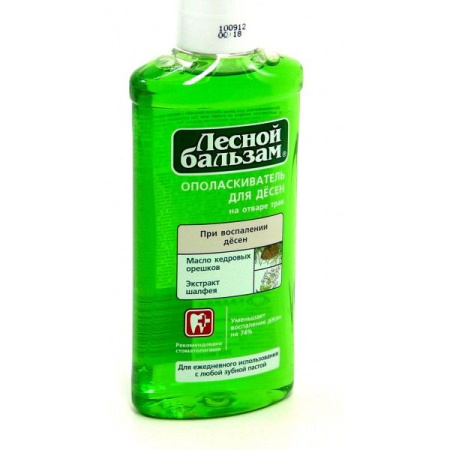 Ополаскиватель для десен Лесной бальзам с экстр. шалфея на отваре трав и маслом кедр. орешков 400 мл