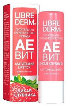 Либридерм Аевит Помада гигиен. питат. дикая клубника 4 г