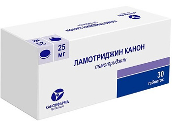 Ламотриджин Канон табл. 25 мг № 30 Ламотриджин Канон табл. 25 мг № 30
