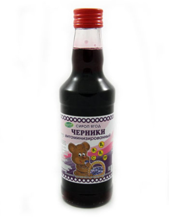Сироп ягод черники витаминизированный 250 мл