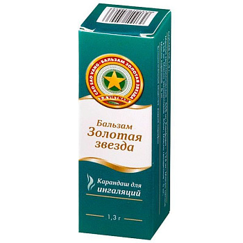 Бальзам Золотая звезда карандаш лек. 1.3 г