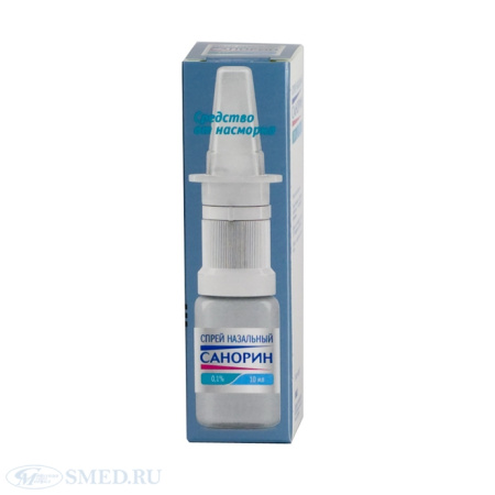 Санорин спрей наз. 0.1 % 10 мл
