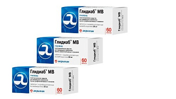 Глидиаб МВ табл. с модиф. высвоб. 30 мг № 60