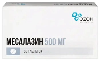 Месалазин табл. кш/раств. п.о. 500 мг № 50