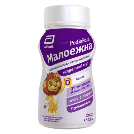 Педиашур Малоежка смесь для детского питания 200 мл натуральный вкус от 1-10 лет