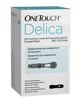 Ланцеты одноразовые УанТач Делика №100