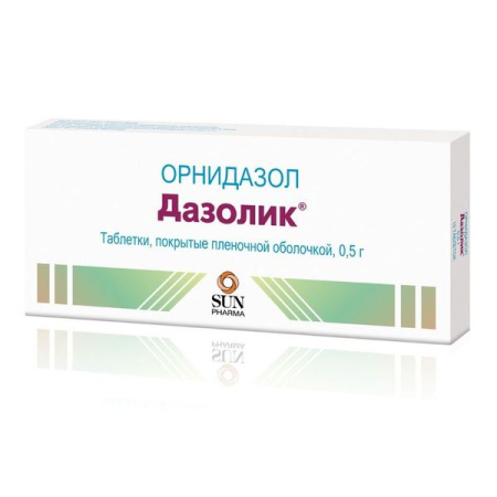 Дазолик табл. п.п.о. 500 мг № 10