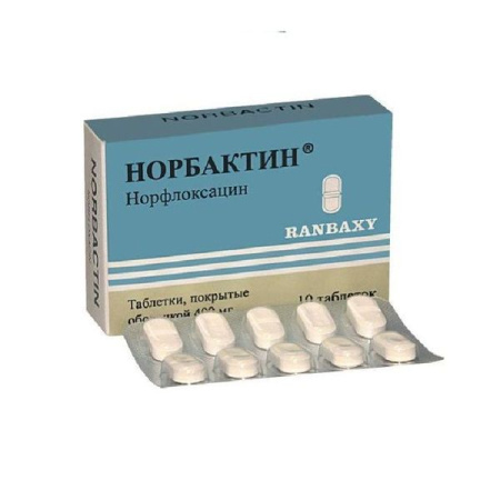 Норбактин табл. п.п.о. 400 мг № 10