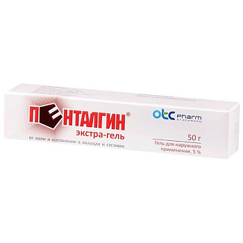 Пенталгин экстра-гель гель для нар. прим. 5% 50 г Пенталгин экстра-гель гель для нар. прим. 5% 50 г