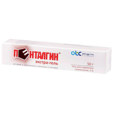 Пенталгин экстра-гель гель для нар. прим. 5% 50 г Пенталгин экстра-гель гель для нар. прим. 5% 50 г
