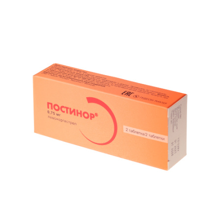 Постинор табл. 0.75 мг № 2