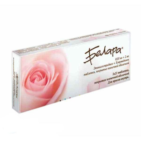 Белара табл. п.п.о. 2 мг+0.03 мг № 21х3